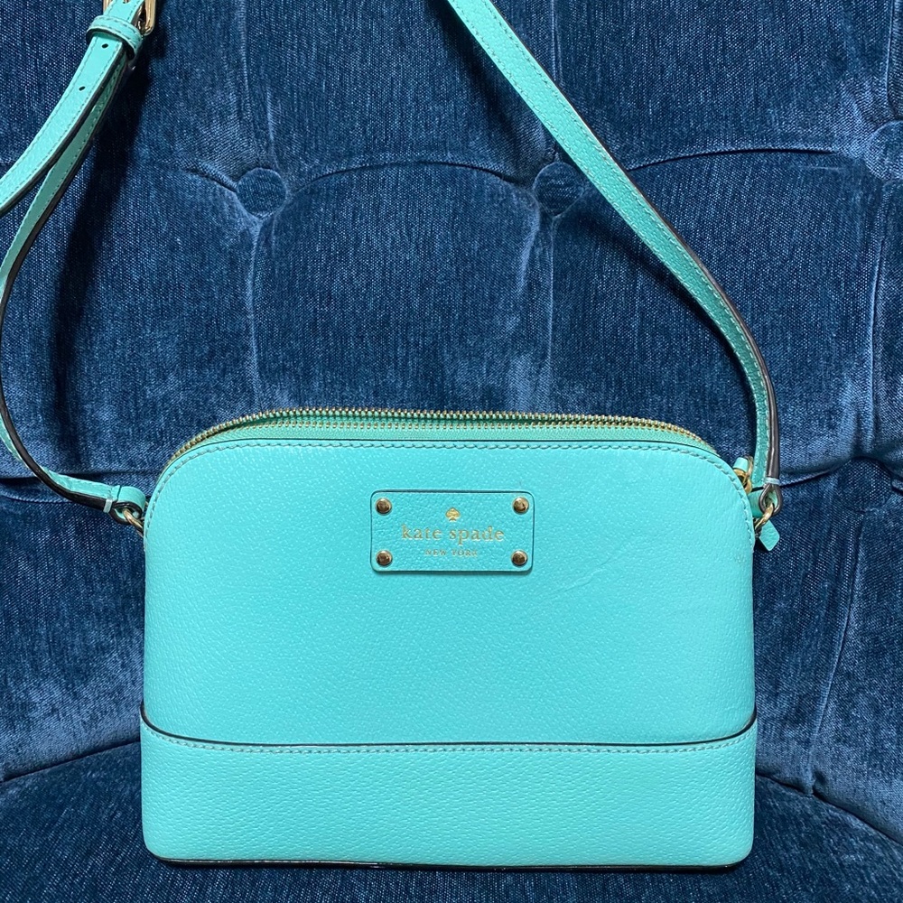Kate Spade Aqua blue cross body shoulder bag